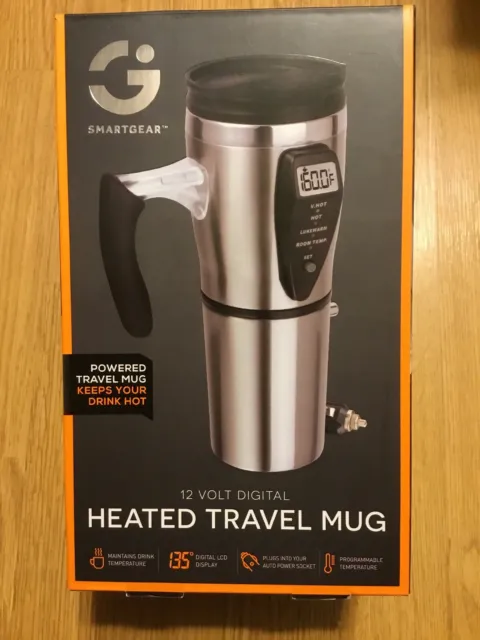 Smartgear Travel Mug Auto 12V Digital Heated Travel Mug Hot Stainless Coffee Cup 3