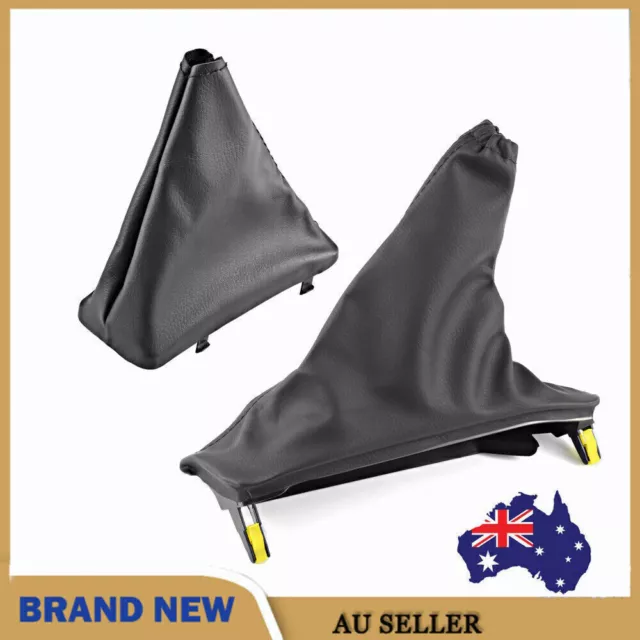 Set Handbrake & T-Bar Boot cover Black Leather For Ford Falcon FG FG-X 2008-2018