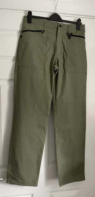 ROHAN BAGS Mens Light Walking Trousers 32 R Green Khaki Hiking Camping