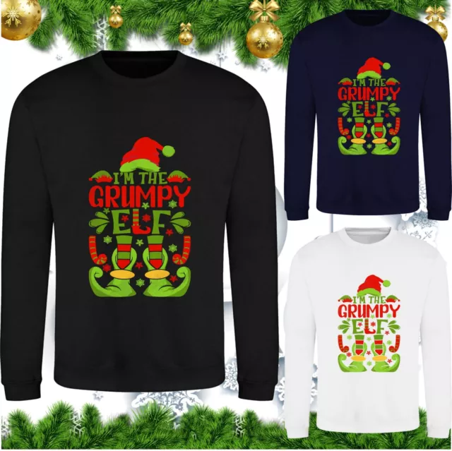 I'm Grumpy Elf Christmas Jumper Funny Santa Elf Sarcastic Xmas Festive Gift Top