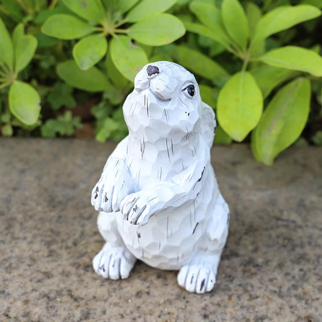 Tiergartenstatue Figur Fee Gartenhase Skulptur Ornamente für