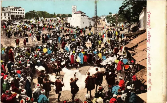 CPA AK TANGER La Fete de la poudre MAROC (689049)