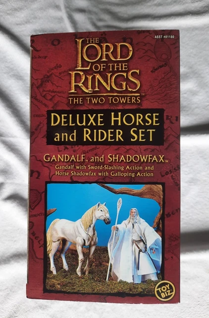 Shadowfax Rider LORD OF THE Rings The Two Towers Gandalf & Shadowfax Deluxe Horse And ...