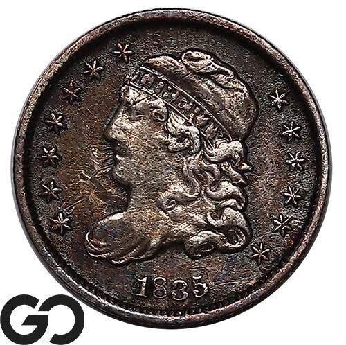 1835 Capped Bust Half Dime, Choice XF++ Collector Type Piece ** Free Shipping!