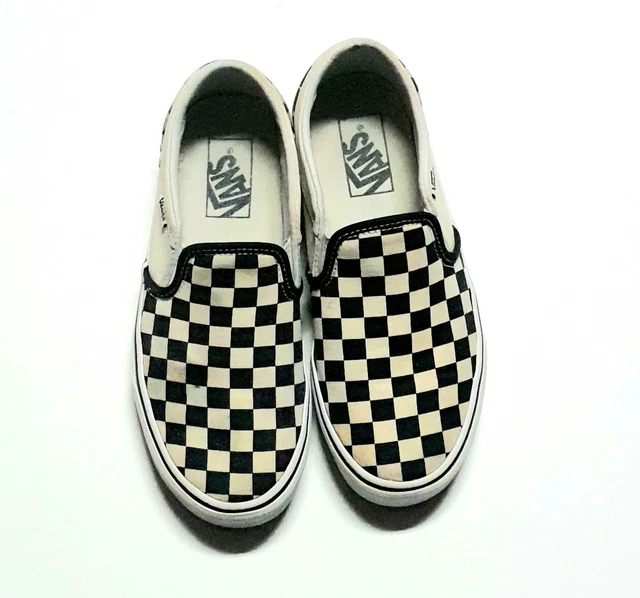 Vans Slip - On Checkerboard Skate Shoe - Black / White Size 7.5