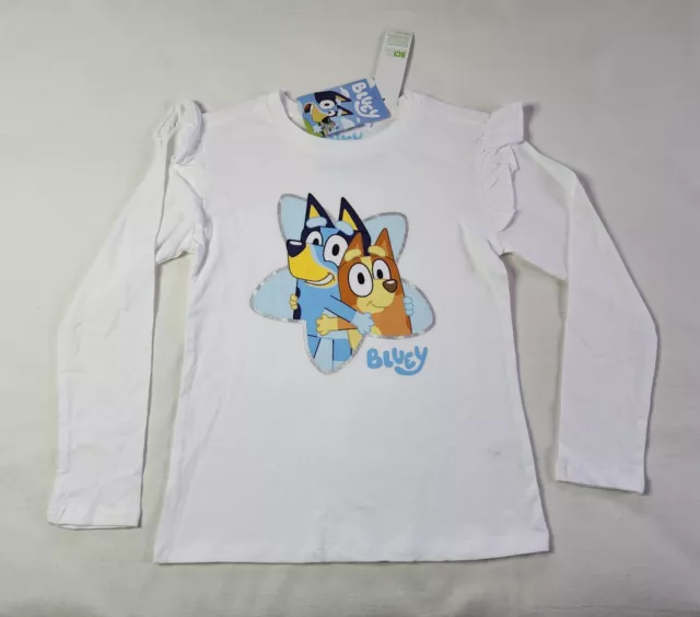 Bluey & Lucky Boys Beige Printed Short Sleeve T Shirt Size 3 New