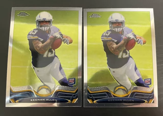 Lot (x2) 2013 Topps Chrome KEENAN ALLEN Rookie Card RC #14 San Diego Chargers