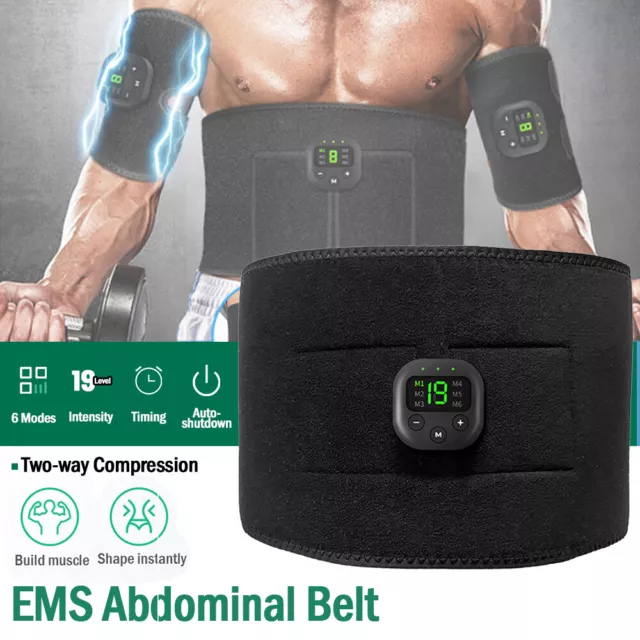 Lazy ABS Abdominal Belt Stimulator Muscle Trainer EMS Toning Smart Training Tool