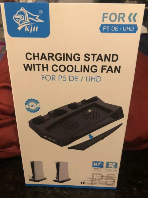 Vertical Stand with 2 Charging Dock controller Cooling fan for PS5 PlayStation 5