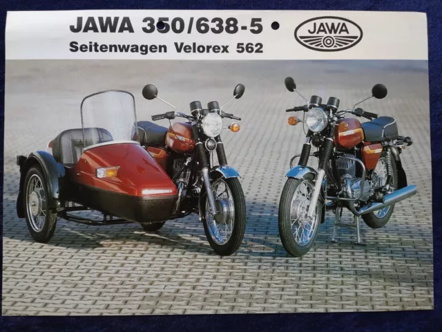 Jawa 350 638-5 side car Velorex 562 brochure perforated