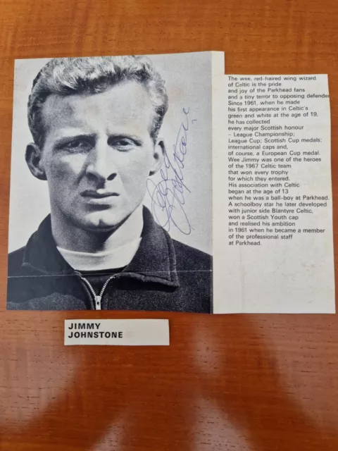 Jimmy Johnstone Legend Celtic & Scotland Footballer ORIGINAL AUTOGRAPH