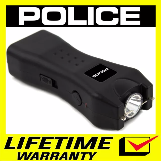 POLICE Stun Gun Mini 618 Black 550 BV Rechargeable With LED Flashlight
