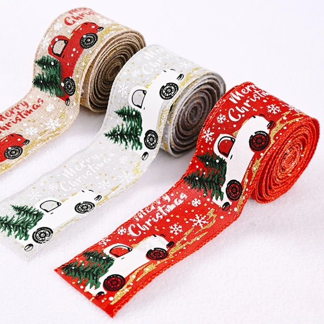 Weihnachten Schneeflocke Auto Muster Handwerk Band for DIY Gift Packung Rolle Eu
