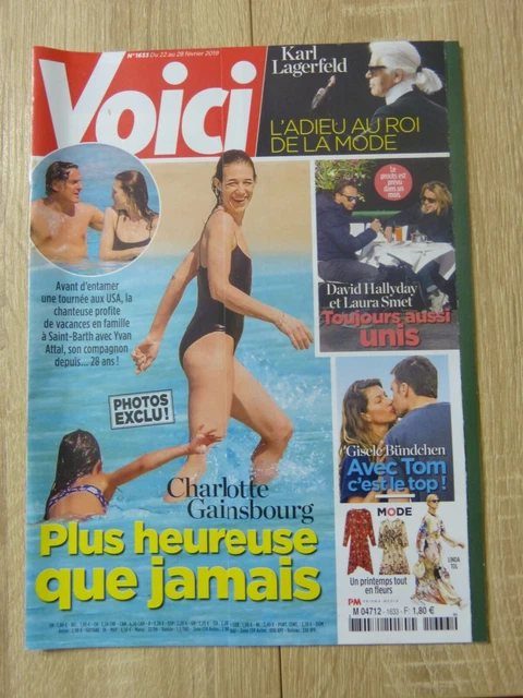 VOICI N 1633 2019 Charlotte Gainsbourg Karl Lagerfeld David