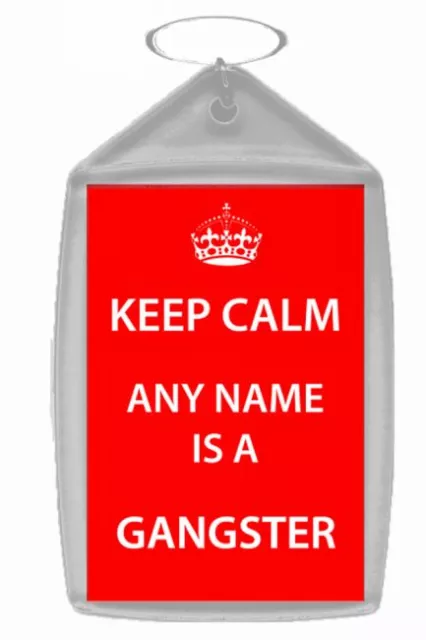 Gangster Personalised Keep Calm Keyring