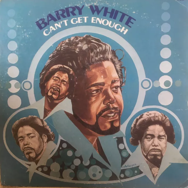 BARRY WHITE "CAN'T GET ENOUGH" 1974 US import vinyl LP, classic disco, VG