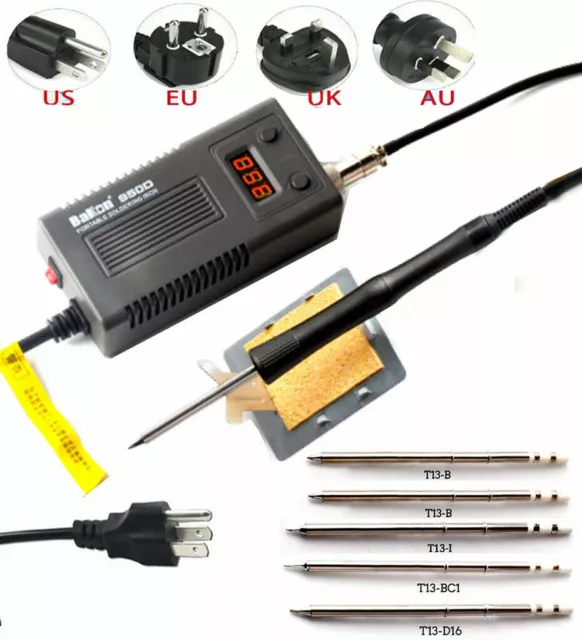 Upgraded Soldering Iron Portable Iron T13 Head Tip 950D 75W Digital Electric