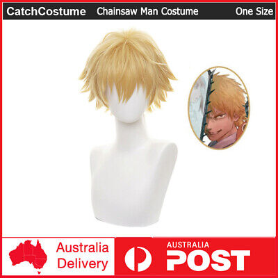 CHAINSAW MAN DENJI Cosplay Costume Wig Mens Anime Halloween Golden