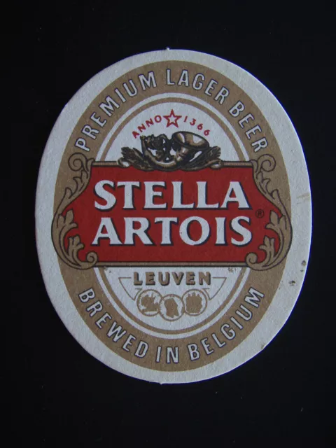 Stella Artois Premium Lager Beer Brewed In Belgium Coaster