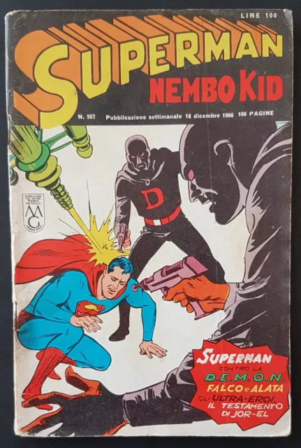 c3) ALBI DEL FALCO SUPERMAN NEMBO KID n. 557 - ed. Mondadori 1966 - ottimo