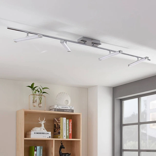 Lindby LED Deckenleuchte 'Pilou' Deckenlampe Metall Modern dimmbar Küchenleuchte