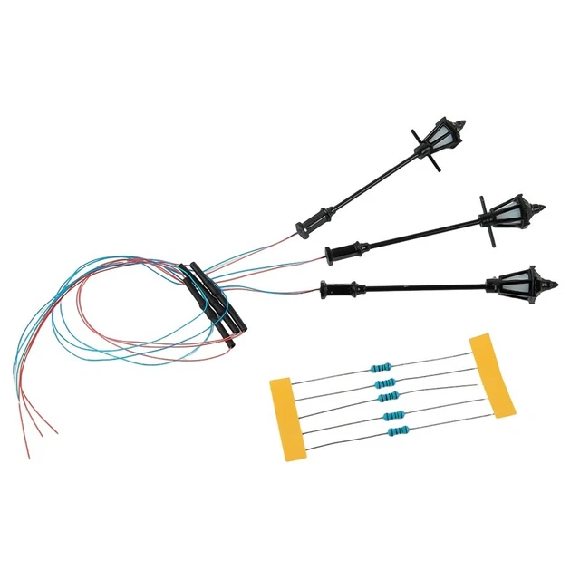 Lot 10 Lampadaires Rétro LED 12V - Échelle HO/OO - 5.7cm - EVEMODEL - Neuf Lampadaire Ferroviaire 5.7cm Lot 10 Lampadaires Rétro LED 12V - Échelle HO/OO - 5.7cm - EVEMODEL - Neuf Lampadaire Ferroviaire 5.7cm