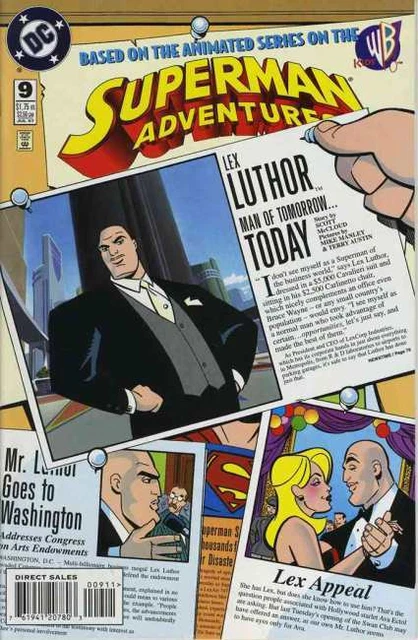 Superman Adventures #9 Very Fine/Near Mint 1997 Animated Series Lex Luthor Cover