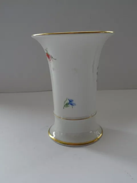 Hoechst Vase, Kratervase Blumendekor H 15 cm 3