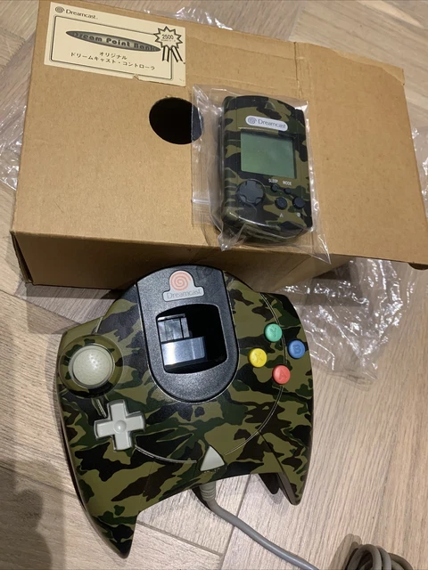 SEGA Dreamcast Dream Point Bank Camouflage Controller  and VMU Boxed Perfect