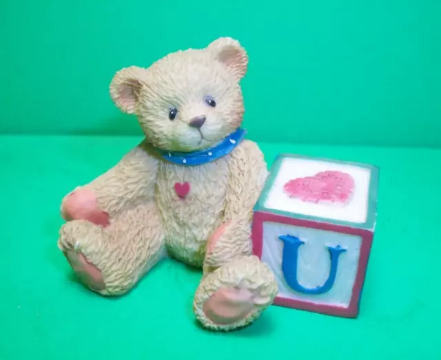 1995 Cherished Teddies (Enesco) ~ T Is For Teddies ~ ABC Bears "U" Block