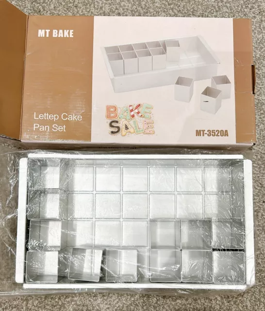 Rectangle Cake Baking Mold Tray Number Letter Mould Aluminum Alloy Pan