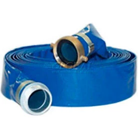Apache 98138040 2" x 25' PVC Lay Flat Discharge Hose w/ M x F Aluminum Short
