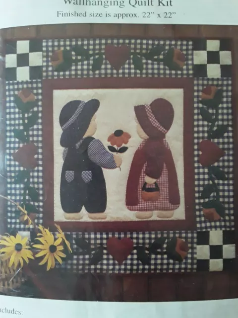 Kit de edredones colgantes de pared vintage Best Friends Rachel's of Greenfield 22""x22"" nuevo