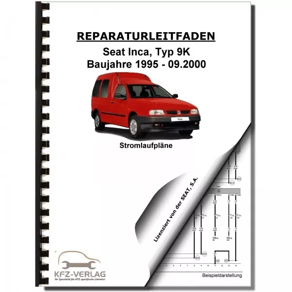 SEAT Inca Typ 9K 1995-2000 Schaltplan Stromlaufplan Pläne Werkstatthandbuch