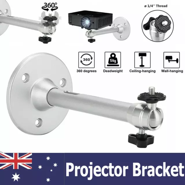 Universal 360° Mini Projector Ceiling Wall Mount Bracket Holder Stand 3KG Load