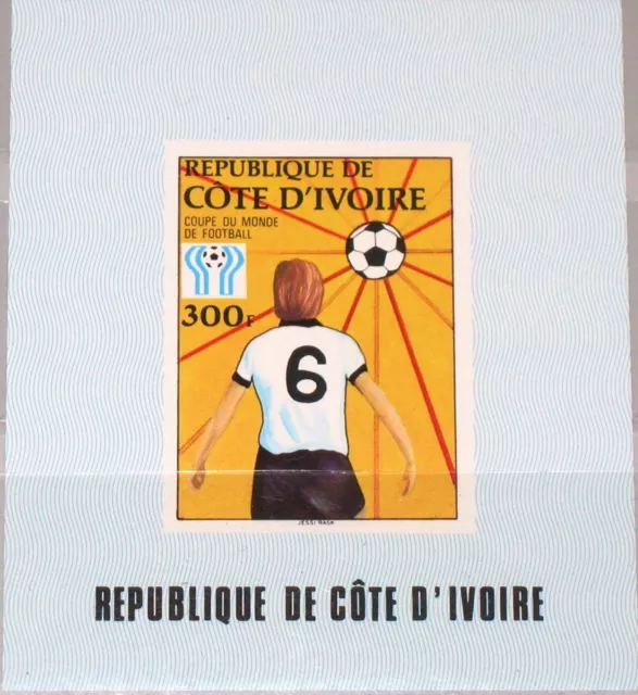 IVORY COAST ELFENBEINKÜSTE 1978 556 470 Deluxe Soccer World Cup Fußball WM MNH