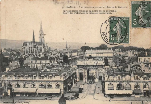 NANCY - Vue panoramique sur la Place de la Carrière