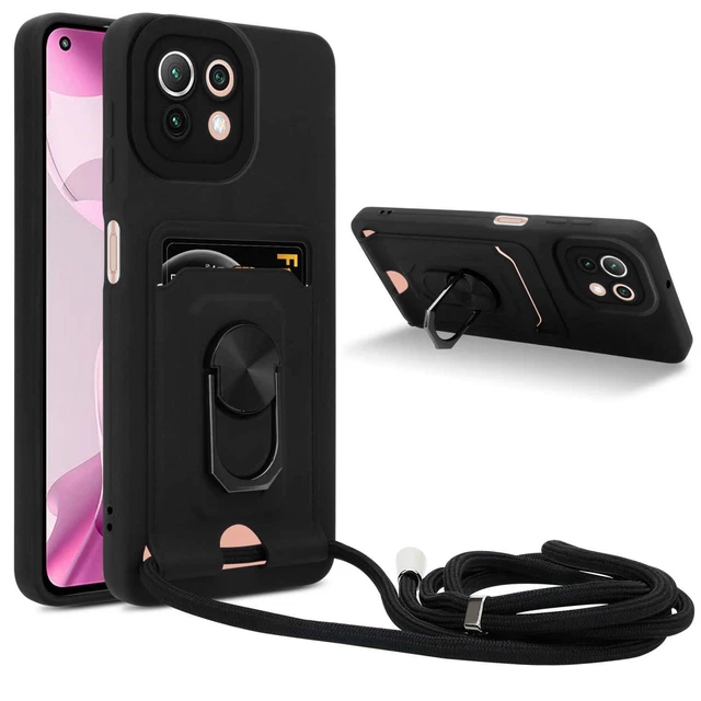 BoerHang Custodia Protettiva Per Xiaomi 11 Lite 5G NE – TPU Morbido, Ultra Sottile, Antiscivolo – Colore Nero