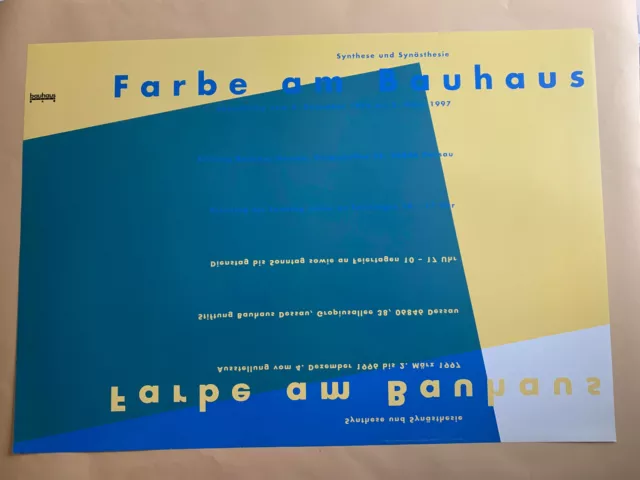 Farbe am Bauhaus – Ausstellung 1996-1997 in Dessau – Plakat DIN A1