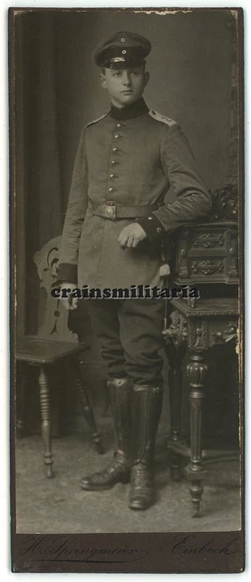 Orig. Foto CDV Portrait Soldat in EINBECK Schulterklappen "2"