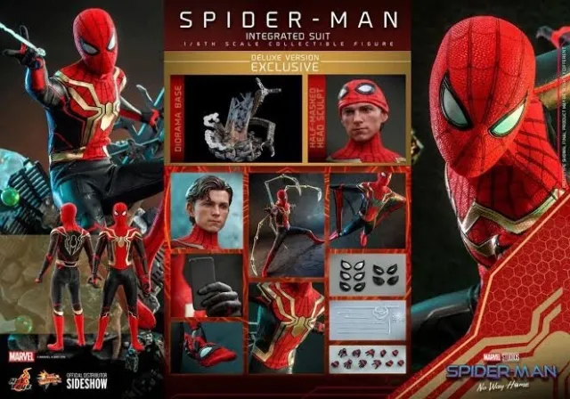 Hot Toys Spider-Man Integrated Suit Deluxe 1:6 Scale Figure No Way Home MMS624
