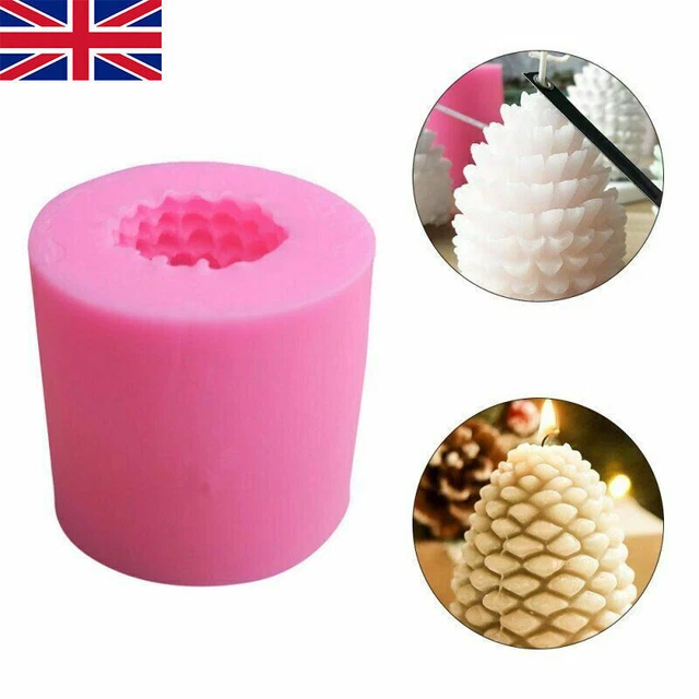 3D Christmas Pine Cone Silicone Candle Molds Beeswax Candles Making Mold DIY