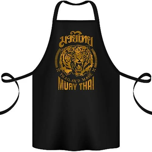 Muay Thai Fighter Warrior MMA Martial Arts Cotton Apron 100% Organic