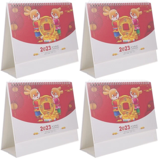 4 Pack Carta Calendario Tavolo Ufficio Permanente Degli Orari