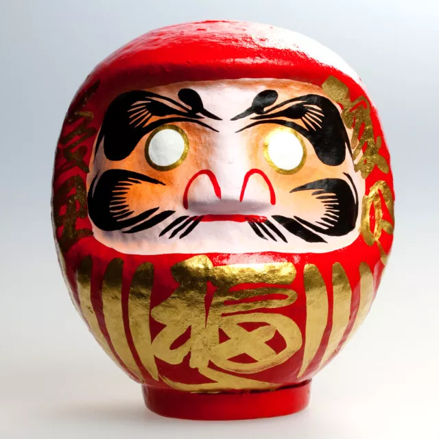 Daruma 14 cm hoch, japanische Glücksfigur und Symbol für Beständigkeit