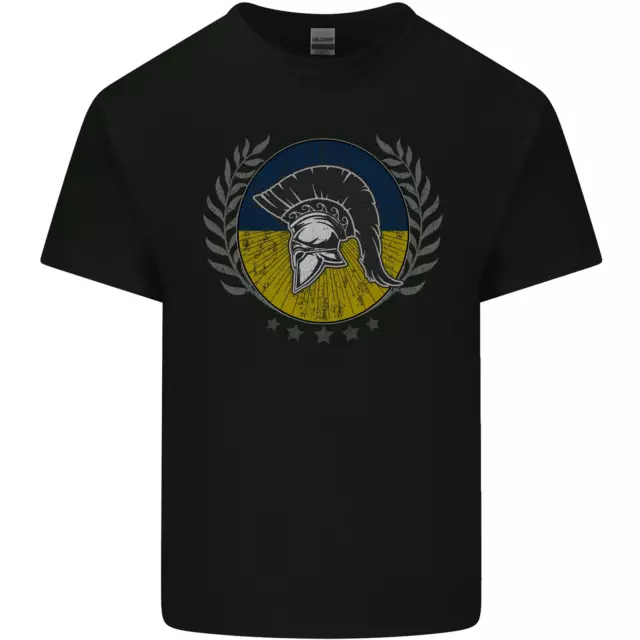 Ukraine Bodybuilding Flag Gym Training Spartan Mens Cotton T-Shirt Tee Top