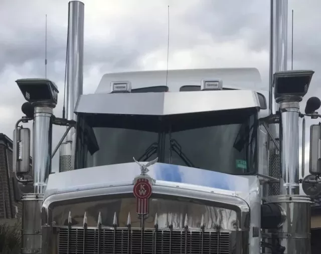 Sun Visor, Drop Visor 12" Boltless Kenworth T350/T359/T404/T408/T409/T604/T608/T