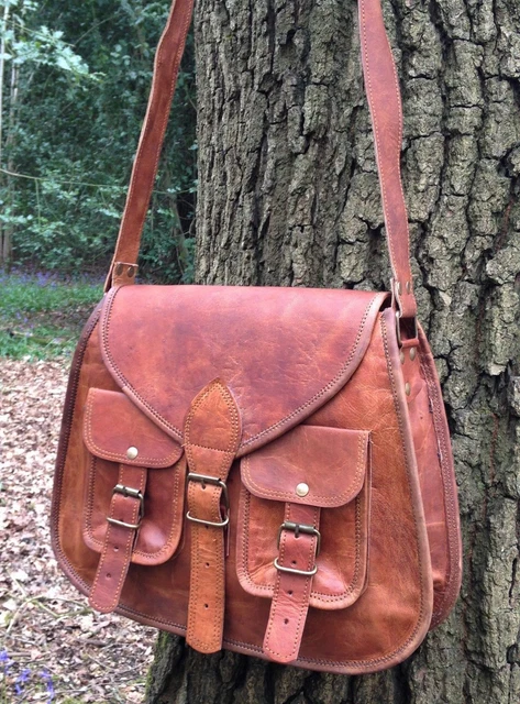 Neuf Cuir Véritable Vintage Messager Femmes Épaule Hippie Sac 2