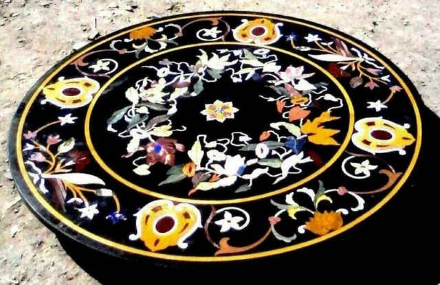 36" x 36" Marble Center Table Top Inlay Art​ For Home Decor & Garden Table, Gift