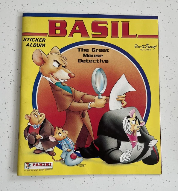 VINTAGE 1986 BASIL Great Mouse Detective Panini Sticker Book - Inc 120 ...